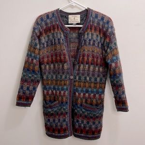 Vintage Woven Cardigan Sweater, Size Small/Medium